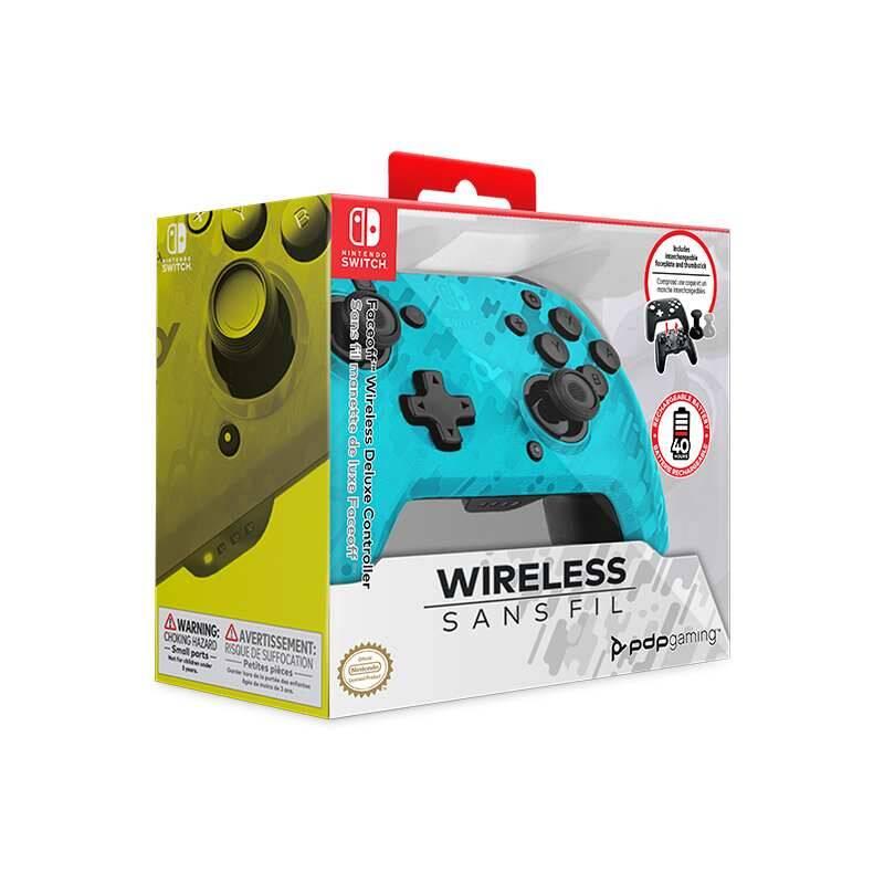 Gamepad PDP Faceoff Wireless Deluxe pro Nintendo Switch modrý, Gamepad, PDP, Faceoff, Wireless, Deluxe, pro, Nintendo, Switch, modrý