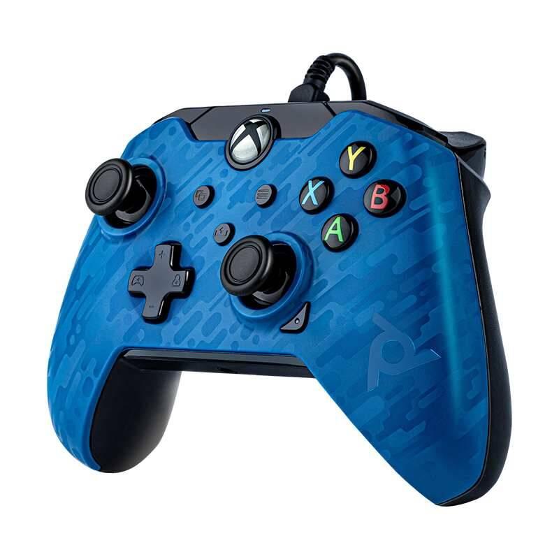 Gamepad PDP Wired Controller pro Xbox One Series - blue camo