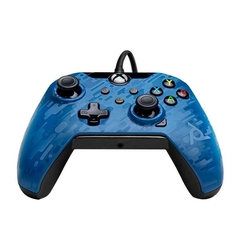 Gamepad PDP Wired Controller pro Xbox One Series - blue camo