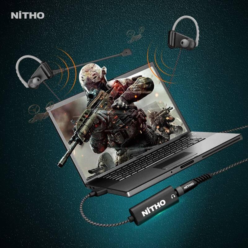 Headset Nitho Atlas 7.1 pro PC, PS4 PS5, Xbox, Nintendo Switch černý