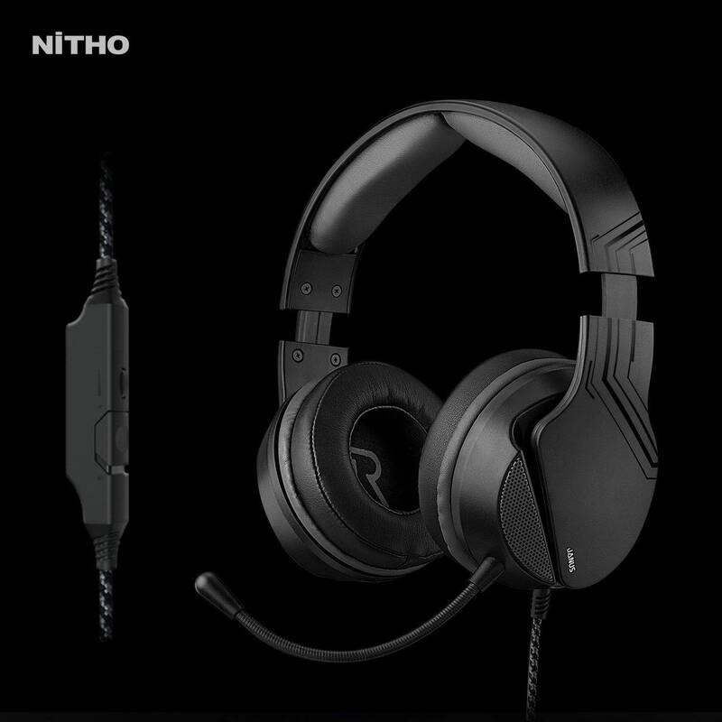 Headset Nitho Janus pro PC, PS4 PS5, Xbox, Nintendo Switch černý