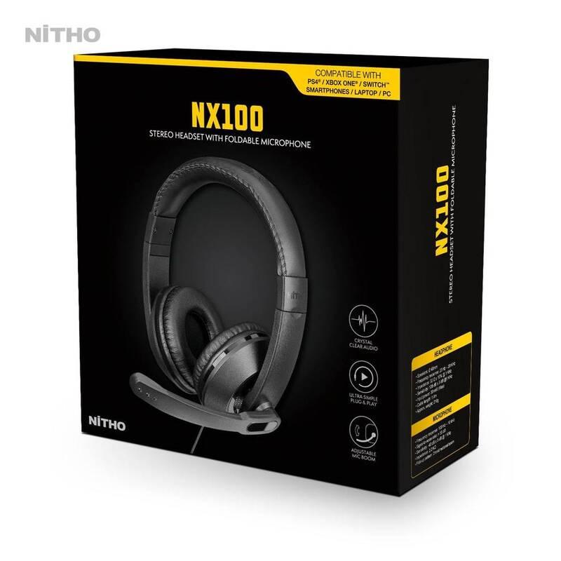 Headset Nitho NX100 pro PC, PS4 PS5, Xbox, Nintendo Switch černý