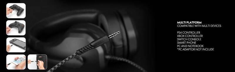 Headset Nitho NX120S pro PC, PS4 PS5, Xbox, Nintendo Switch černý