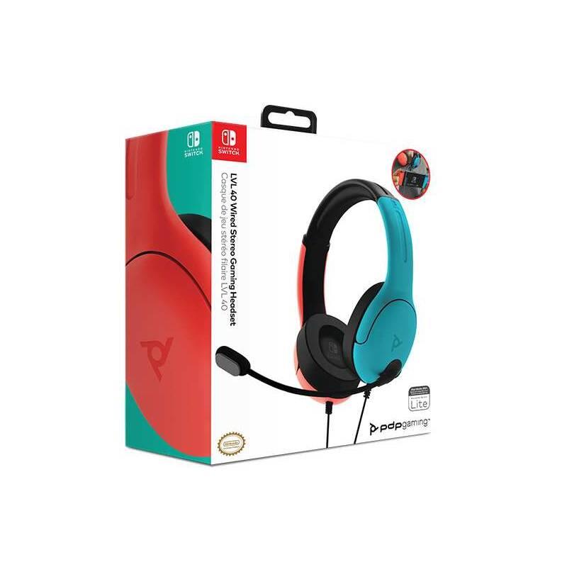 Headset PDP LVL40 pro Nintendo Switch červený modrý
