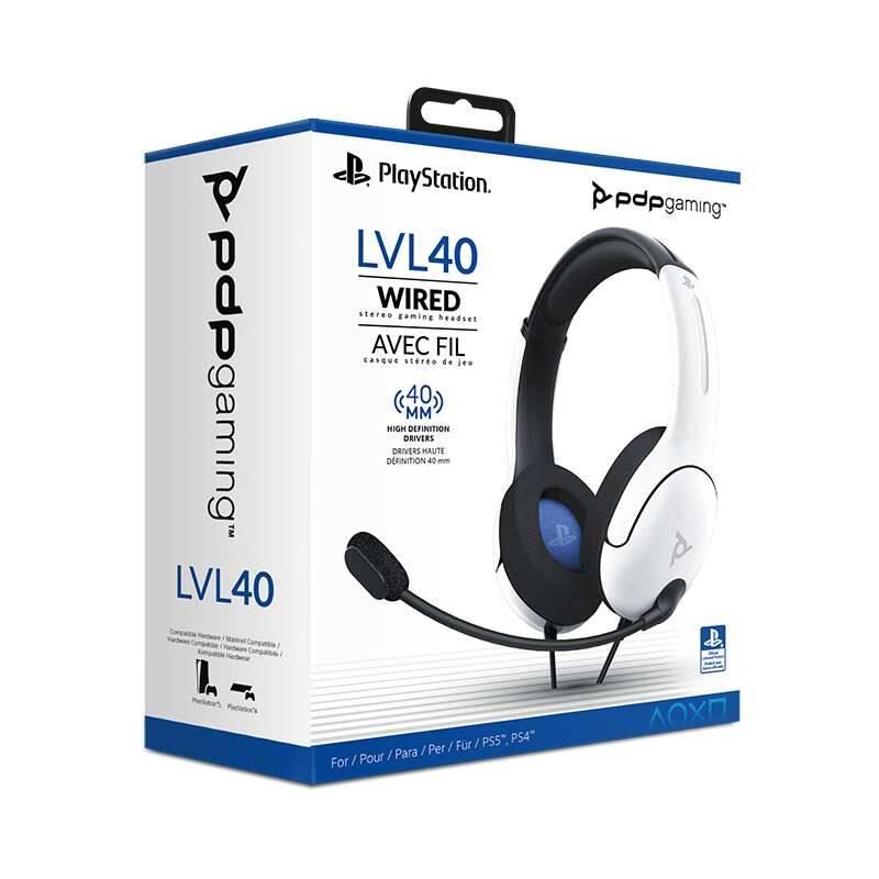 Headset PDP LVL40 pro PS4 PS5 bílý