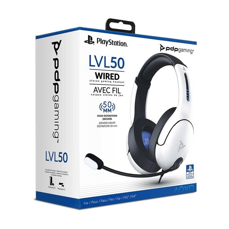 Headset PDP LVL50 pro PS4 PS5 bílý