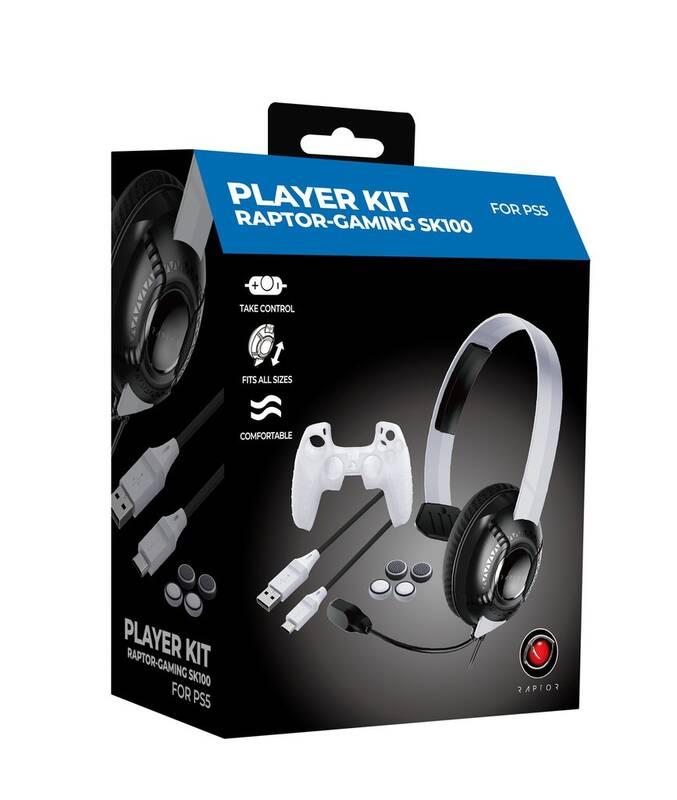 Headset Raptor SK100 pro PS5 černý bílý