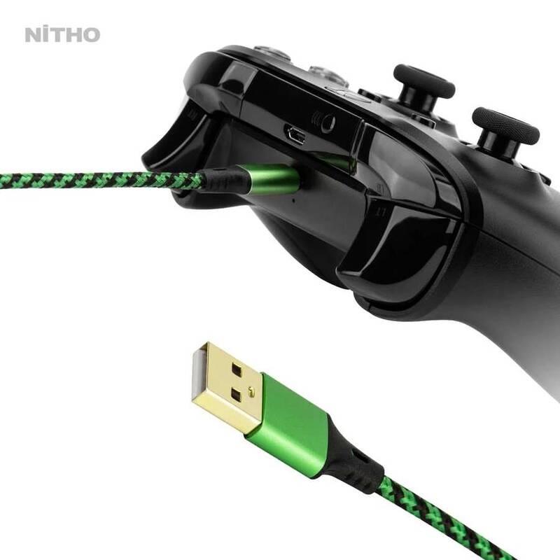 Kabel Nitho Dual Charge & Play Cable pro Xbox One zelený