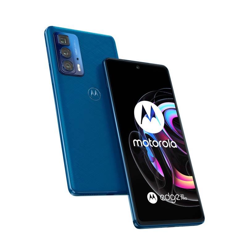 Mobilní telefon Motorola Edge 20 Pro 5G - Blue Vegan Leather