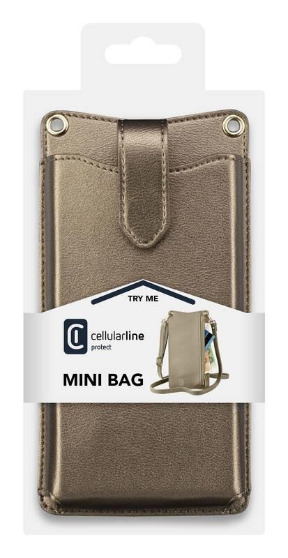 Pouzdro na mobil CellularLine Mini Bag na krk bronzové, Pouzdro, na, mobil, CellularLine, Mini, Bag, na, krk, bronzové