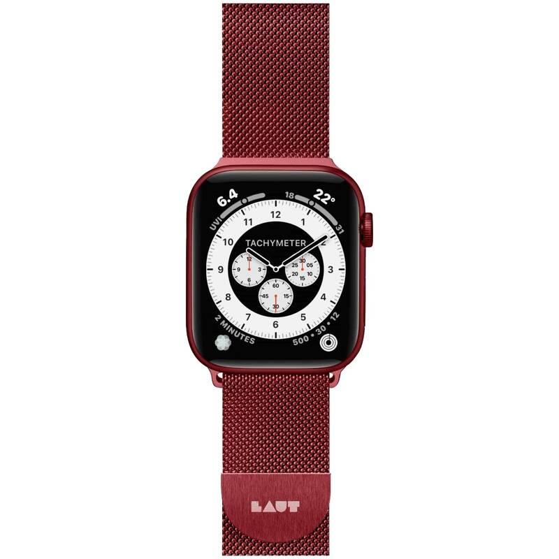 Řemínek LAUT na Apple Watch 38 40 mm, milánský tah červený