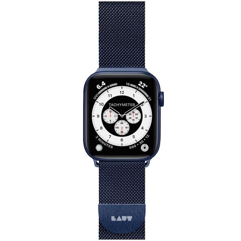 Řemínek LAUT na Apple Watch 38 40 mm, milánský tah modrý