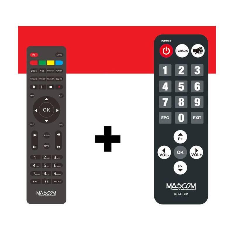 Set-top box Mascom MC721T2 HD PLUS Senior černý