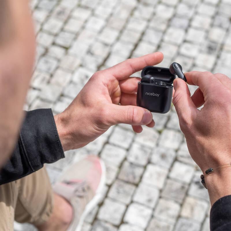 Sluchátka Niceboy HIVE Beans černá