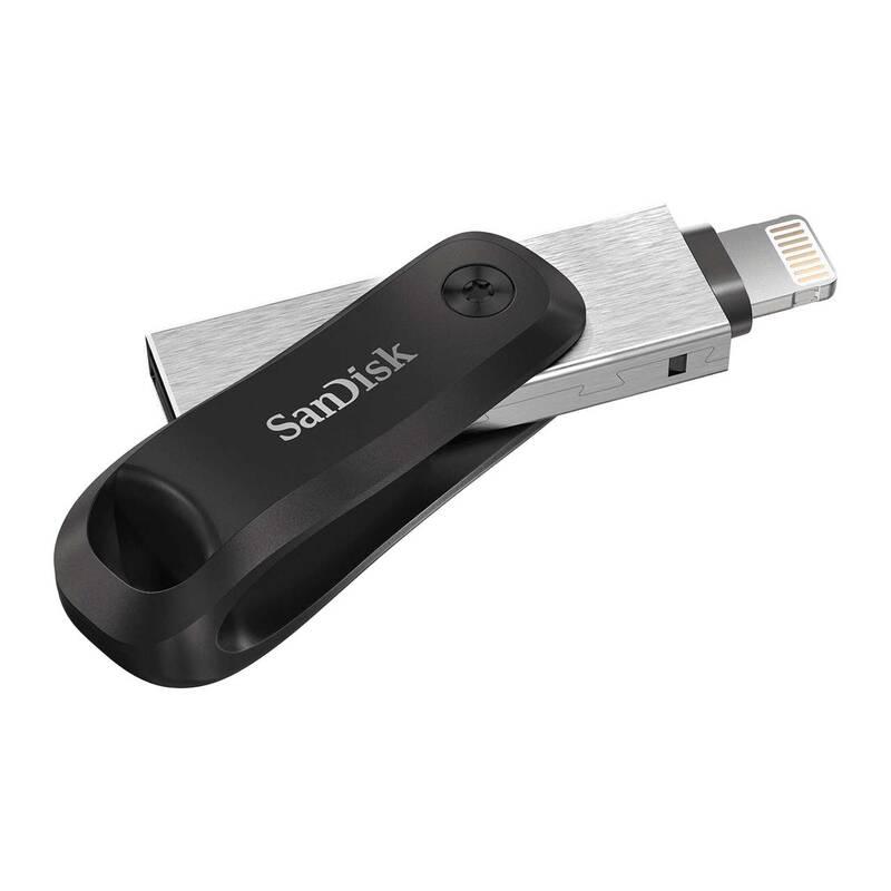 USB Flash SanDisk iXpand Drive Go 256GB, USB 3.0 Lightning černý stříbrný