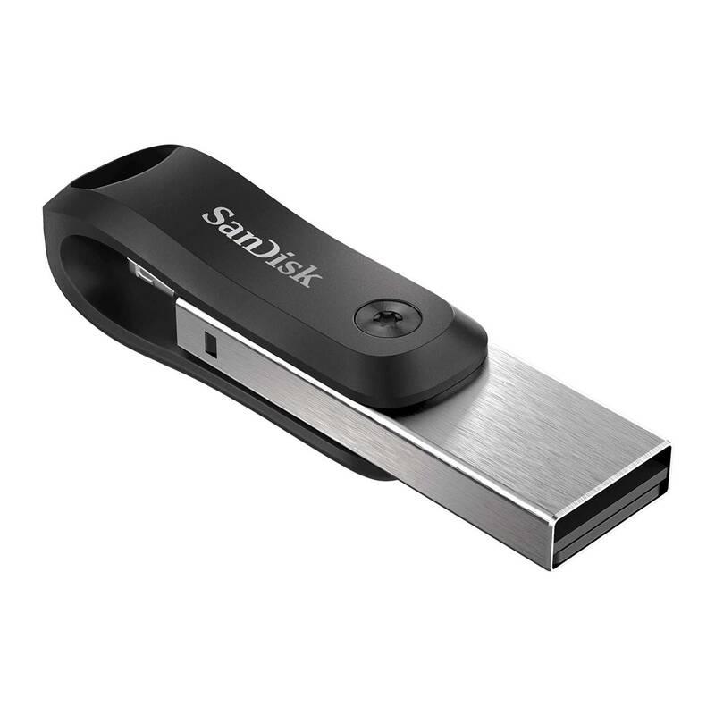 USB Flash SanDisk iXpand Drive Go 256GB, USB 3.0 Lightning černý stříbrný