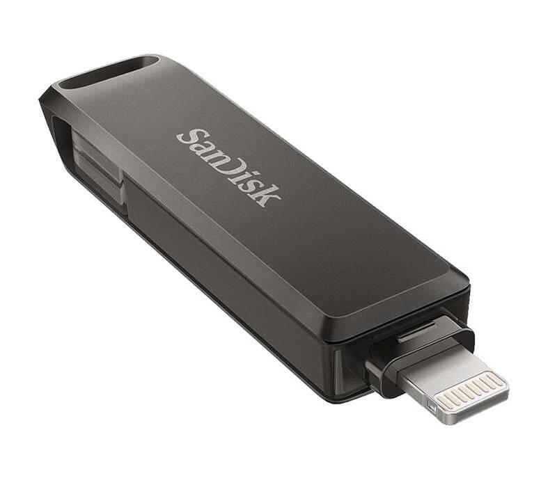 USB Flash SanDisk iXpand Luxe 256GB, USB-C Lightning šedý