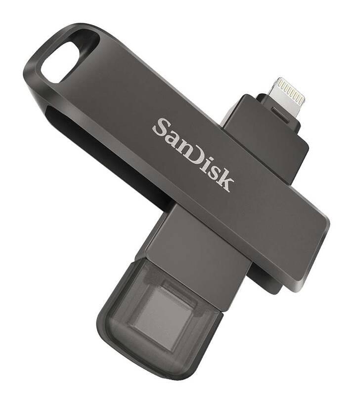USB Flash SanDisk iXpand Luxe 64GB, USB-C Lightning šedý