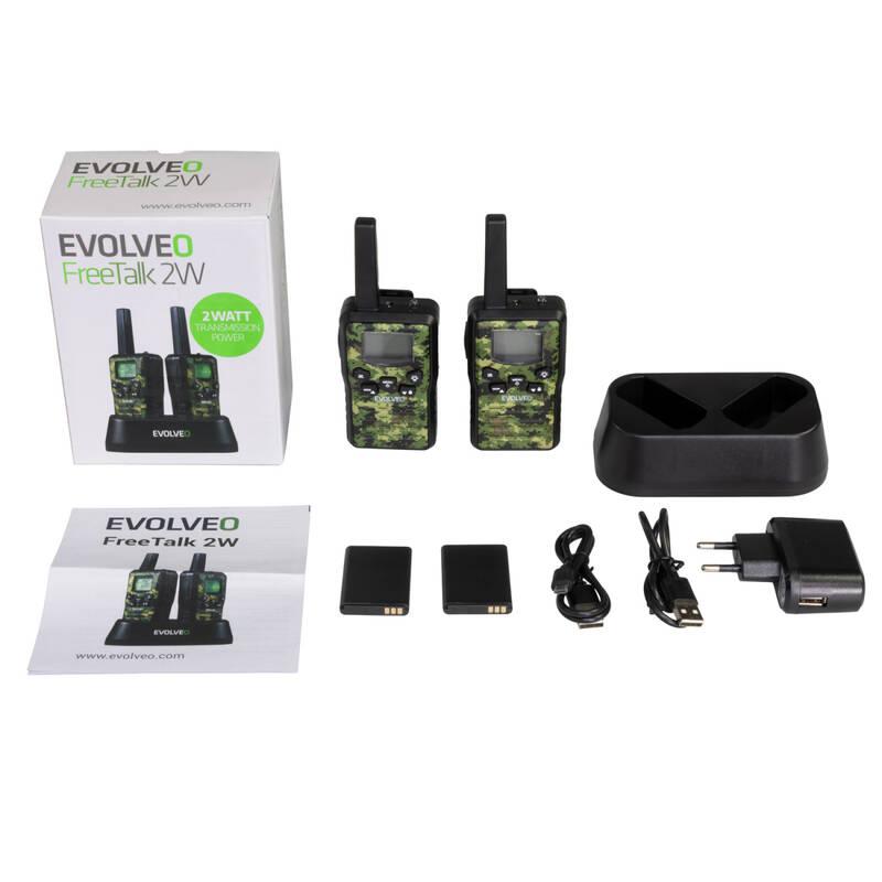 Vysílačky Evolveo FreeTalk 2W černá zelená