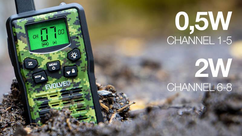 Vysílačky Evolveo FreeTalk 2W černá zelená