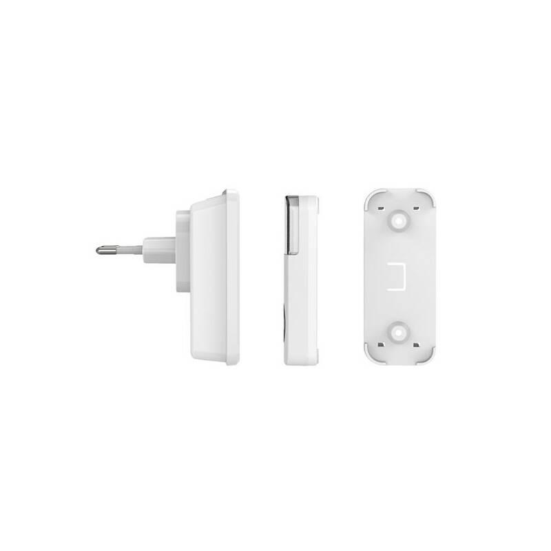 Zvonek bezdrátový Solight 1L67DZ 2x zvonek, do zásuvky, 200m, learning code bílý