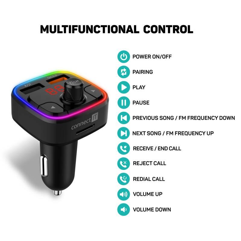 FM Transmitter Connect IT CarRGB černý