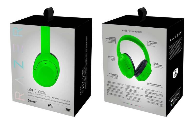 Headset Razer Opus X zelený