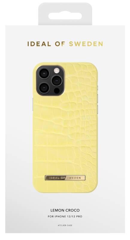 Kryt na mobil iDeal Of Sweden Atelier Case na Apple iPhone 12 12 Pro - Lemon Croco