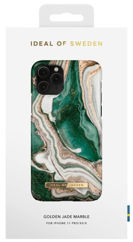 Kryt na mobil iDeal Of Sweden Fashion na Apple iPhone 11 Pro Xs X - Golden Jade Marble