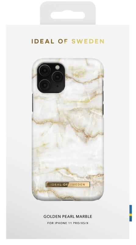 Kryt na mobil iDeal Of Sweden Fashion na Apple iPhone 11 Pro Xs X - Golden Pearl Marble