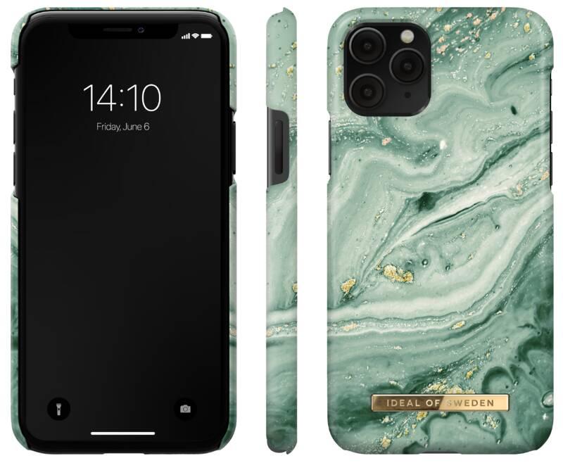 Kryt na mobil iDeal Of Sweden Fashion na Apple iPhone 11 Pro Xs X - Mint Swirl Marble