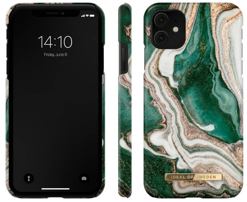 Kryt na mobil iDeal Of Sweden Fashion na Apple iPhone 11 XR - Golden Jade Marble