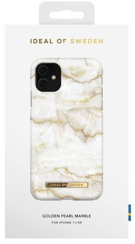 Kryt na mobil iDeal Of Sweden Fashion na Apple iPhone 11 XR - Golden Pearl Marble