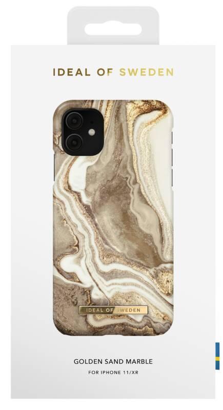 Kryt na mobil iDeal Of Sweden Fashion na Apple iPhone 11 XR - Golden Sand Marble