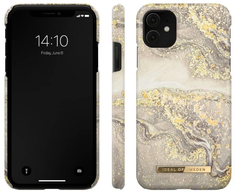 Kryt na mobil iDeal Of Sweden Fashion na Apple iPhone 11 XR - Sparle Greige Marble
