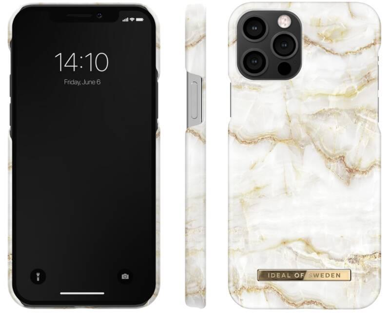 Kryt na mobil iDeal Of Sweden Fashion na Apple iPhone 12 12 Pro - Golden Pearl Marble