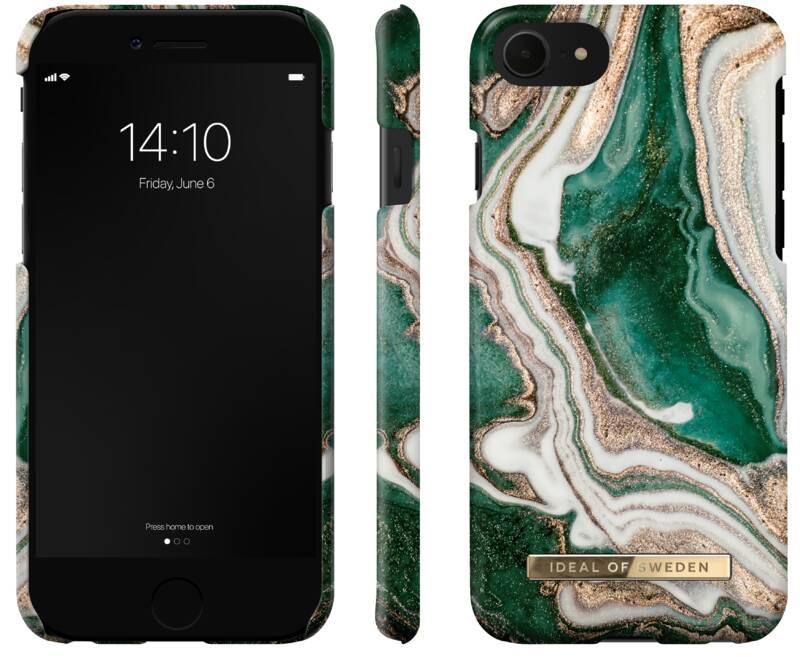 Kryt na mobil iDeal Of Sweden Fashion na Apple iPhone 8 7 6 6s SE - Golden Jade Marble