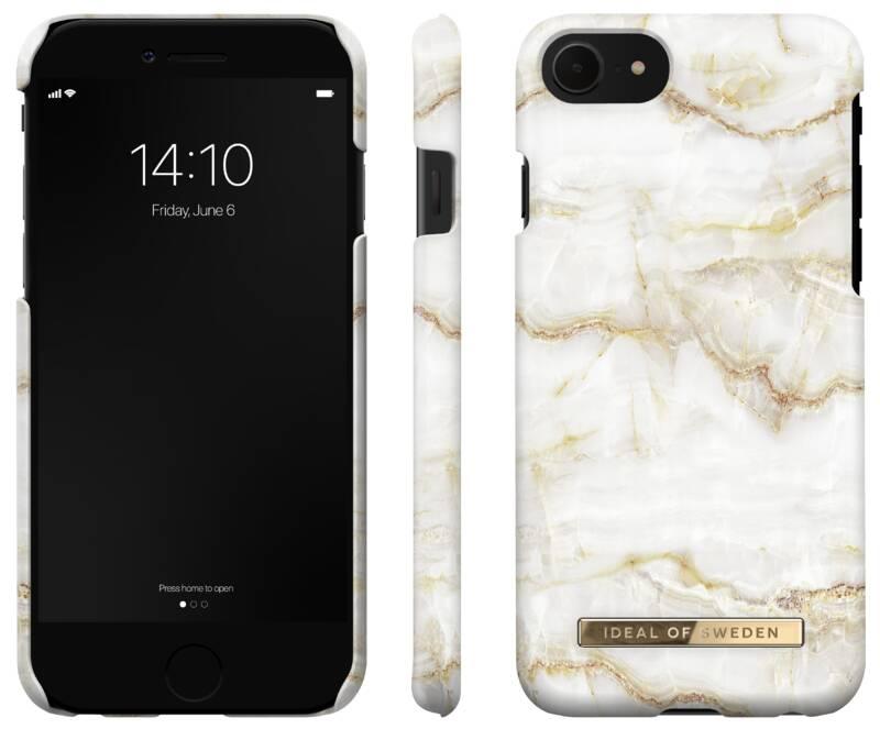 Kryt na mobil iDeal Of Sweden Fashion na Apple iPhone 8 7 6 6s SE - Golden Pearl Marble