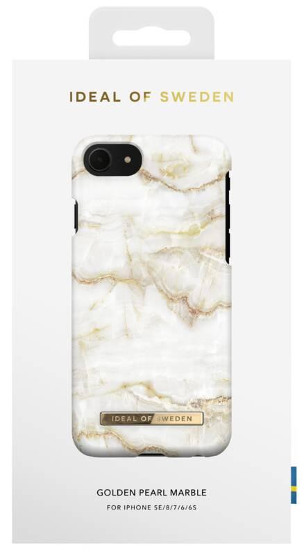 Kryt na mobil iDeal Of Sweden Fashion na Apple iPhone 8 7 6 6s SE - Golden Pearl Marble