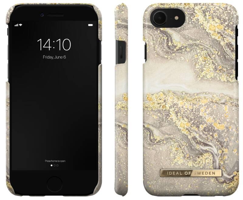 Kryt na mobil iDeal Of Sweden Fashion na Apple iPhone 8 7 6 6s SE - Sparle Greige Marble