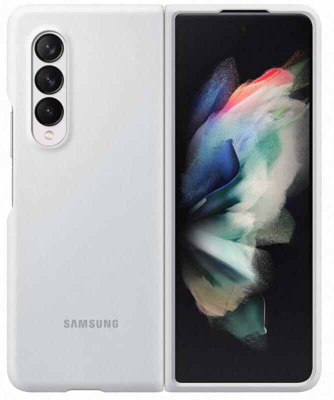 Kryt na mobil Samsung Silicone Cover Galaxy Z Fold3 bílý