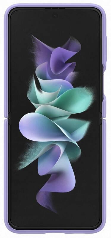 Kryt na mobil Samsung Silicone Cover s držákem Galaxy Z Flip3 fialový