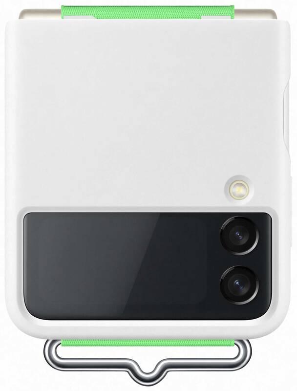 Kryt na mobil Samsung Silicone Cover s poutkem Galaxy Z Flip3 bílý