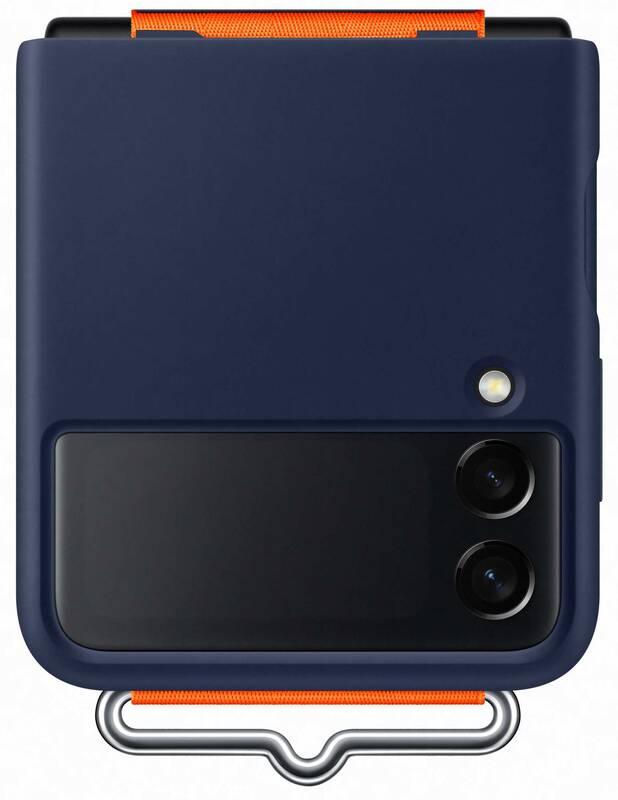 Kryt na mobil Samsung Silicone Cover s poutkem Galaxy Z Flip3 modrý