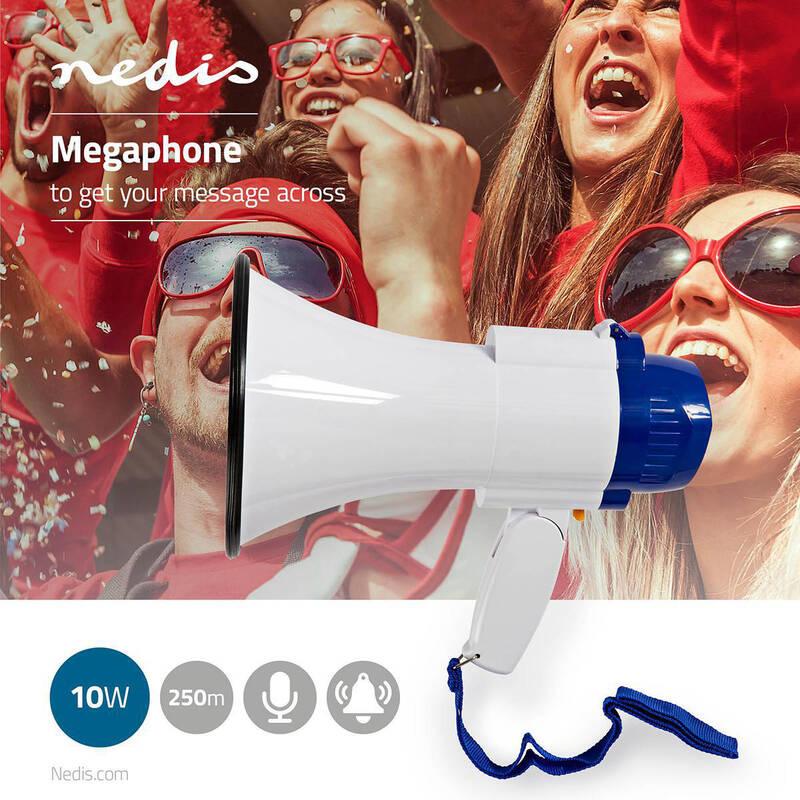 Megafon Nedis MEPH150WT bílý modrý