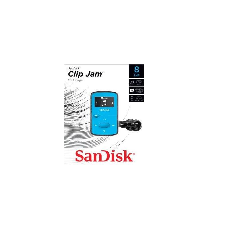 MP3 přehrávač SanDisk Clip Jam 8GB modrý, MP3, přehrávač, SanDisk, Clip, Jam, 8GB, modrý