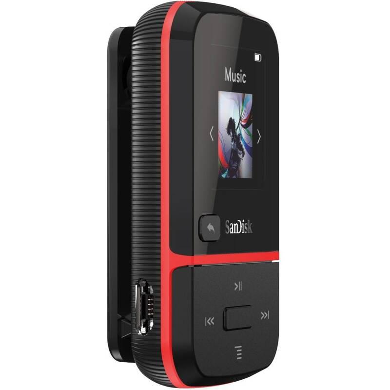 MP3 přehrávač SanDisk Clip Sport Go2 16GB černý červený, MP3, přehrávač, SanDisk, Clip, Sport, Go2, 16GB, černý, červený