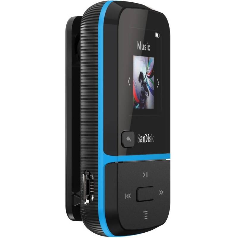 MP3 přehrávač SanDisk Clip Sport Go2 32GB černý modrý, MP3, přehrávač, SanDisk, Clip, Sport, Go2, 32GB, černý, modrý
