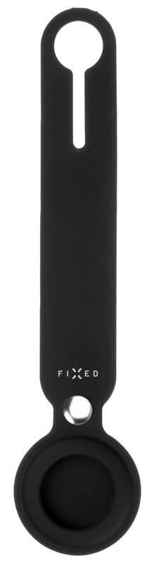 Pouzdro FIXED Silky pro Apple AirTag s popruhem černé