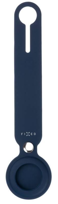 Pouzdro FIXED Silky pro Apple AirTag s popruhem modré